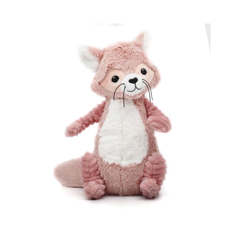 Les déglingos - les ptipotos - netoitou raton laveur rose - peluche 27 cm 